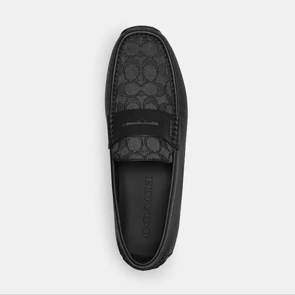 New! Coach Men's Liam Driver In Signature Jacquard - Picture 4 of 5